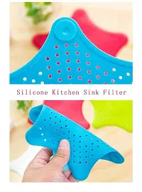 Eco-Friendly Silicone Kitchen Sink Filter Five-Pointed Star Under Sink Water Filter Hair Bathroom Sink Filter-thumb3