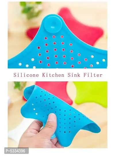 Eco-Friendly Silicone Kitchen Sink Filter Five-Pointed Star Under Sink Water Filter Hair Bathroom Sink Filter-thumb4