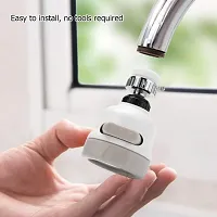 360 Degree Rotating Water-Saving Sprinkler, Faucet Aerator, 3-Gear Adjustable Head Nozzle Splash-Proof Filter Extender Sprayer for Kitchen, Bathroom-thumb1