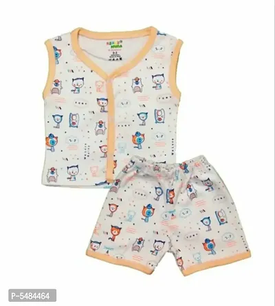 New Born Baby Cotton Printed zable Bloomers Dress Combo Set(0-6 Month)nbsp;nbsp;(Multicolor)-thumb0