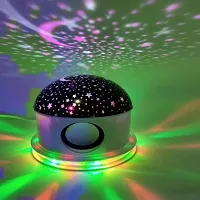 Star Master 360 Degree Rotation Sky Starry Light 8 Multicolor 3d Night Light Projector With Remote and Bluetooth Speaker-thumb1