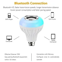 Led Bulb with Bluetooth Speaker Music Light Bulb B22 LED White + RGB Light Ball Bulb Colorful Lamp with Remote Control for Home, Bedroom, Living Room, Party Decoration-thumb3