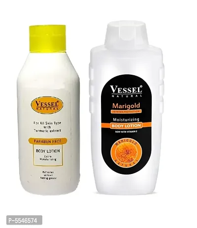 Turmeric  Extract With Marigold Winter Protection Moisturizing Body Lotion Paraben Free Pack Of 2 (1300ml)-thumb0