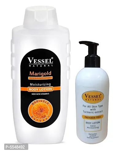Marigold  Turmeric Winter Protection Extra Moisturizing Body Lotion With Vitamin-E Pack Of 2 (650ml+300ml)-thumb0