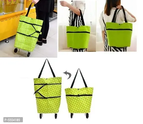 Fashionable Design Large Capacity Waterproof Foldable Rolling Trolley Shopping Bag On Wheels Market Trolley Cart Bag-thumb0