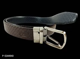 Stylish Leather Reversible Brown and Black Belt For Men-thumb1