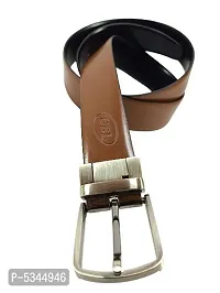 Stylish Leather Reversible Brown And Black Belt For Men-thumb2