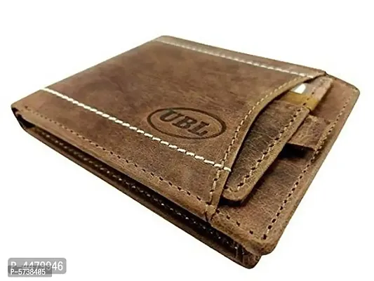 Trendy Leather Brown Men's Wallet With Card Holder-thumb0