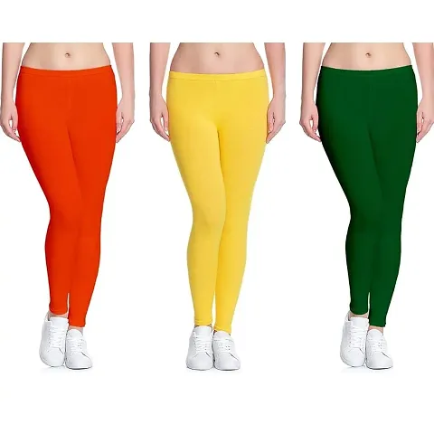 Buy Women's / Girls Cotton Lycra 160 GSM 4 Way Stretchable Ankle Length  Leggings Combo (Pack Of 4) Online In India At Discounted Prices