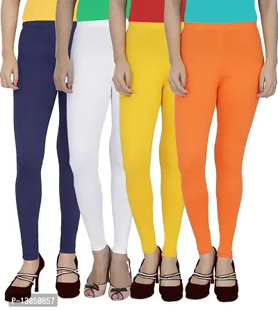 Women's Cotton Multicolor Leggings COMBO Pack of 4