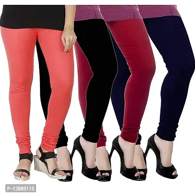 asa-Woolen Leggings for Women, Winter Bottom Wear all Stretchable Combo Pack of 4 : 95% Woolen+5% Lycra, Color: Multicolor, Bottom Type:Winter Leggings, Size: Free Size-thumb0