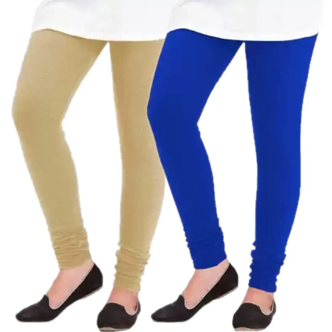 ASA-Cotton Leggings Set for Women's/Girls in Cotton Lycra Churidar 4 way  Stretchable Leggings Combo (