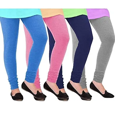 asa- Woolen Leggings for Women, Winter Bottom Wear all Stretchable Combo Pack of 4 : 95% Woolen+5% Lycra, Color: Multicolor, Bottom Type:Winter Leggings, Size: Free Size
