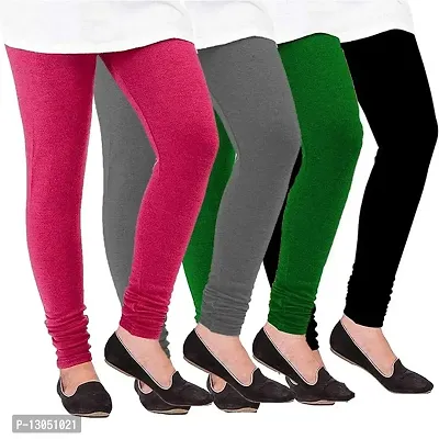 Buy Women's Cotton Slim Fit Stretchable Chudidar Leggings for Women Combo  (Free Size)(Multi, Pack of 10) Multicolour at