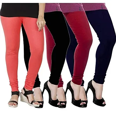 asa-Woolen Leggings for Women, Winter Bottom Wear all Stretchable Combo Pack of 4 : 95% Woolen+5% Lycra, Color: Multicolor, Bottom Type:Winter Leggings, Size: Free Size