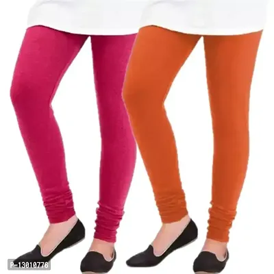 ASA-Cotton Leggings Set for Women's/Girls in Cotton Lycra Churidar 4 way Stretchable  Leggings Combo (Pack of 3) - Free Size