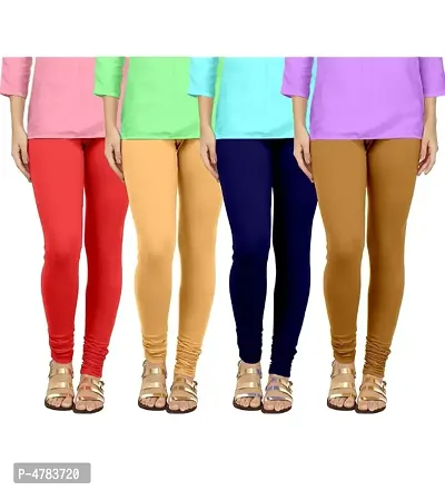 Buy Stylish Cotton Lycra Multicoloured Ankle Leggings Combo ( Pack Of 2 )  Online In India At Discounted Prices