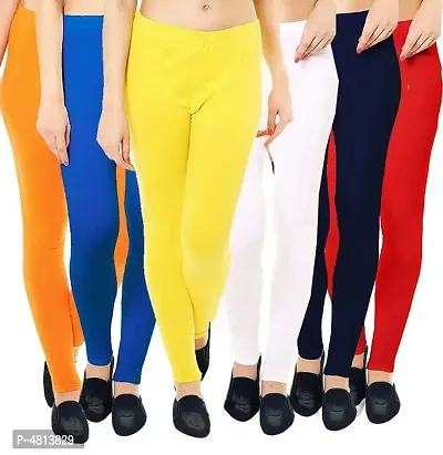 Buy Women Cotton Lycra All- Stretchable Churidar Leggings Set