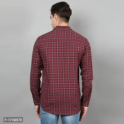 Checked Slim Fit Shirt with Patch Pocket-thumb2