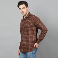 Checked Slim Fit Shirt with Patch Pocket-thumb4