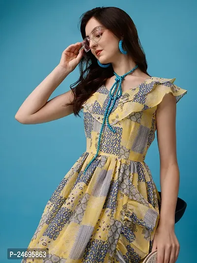 Trendy Printed Dress For Women-thumb3