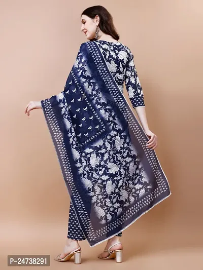 Stylish designerPrinted cotton kurta set for women-thumb2