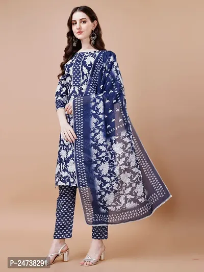 Stylish designerPrinted cotton kurta set for women-thumb3