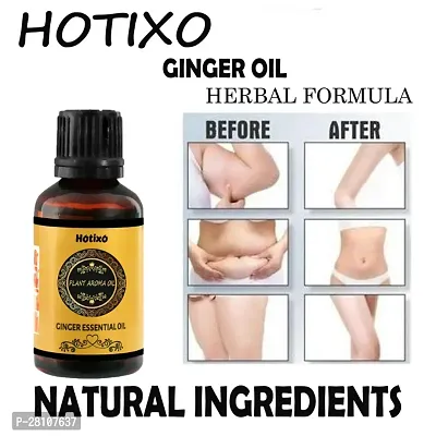 Hotixo Tummy Ginger Oil, for Belly Drainage Ginger Massage Oils For Belly / Fat Reduction for Weight Loss, Fat Burner Oil, Weight Loss Oil For Men  Women-30ml pack of 1-thumb0