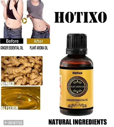 Hotixo Tummy Ginger Oil, for Belly Drainage Ginger Massage Oils For Belly / Fat Reduction for Weight Loss, Fat Burner Oil, Weight Loss Oil For Men  Women-30ml pack of 2-thumb3