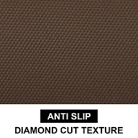 DIVINE HOME Multipurpose Textured Super Strong Anti-Slip Mat Liner - Size 45X500cm (5Meter Roll, Brown)-thumb1