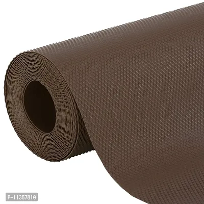 DIVINE HOME Multipurpose Textured Super Strong Anti-Slip Mat Liner - Size 45X500cm (5Meter Roll, Brown)-thumb0