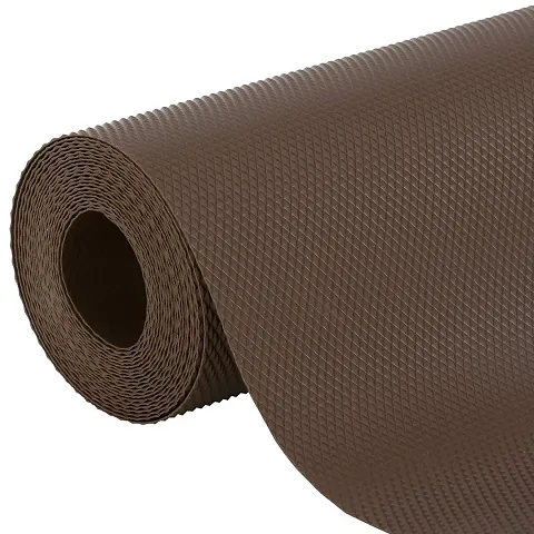 DIVINE HOME Multipurpose Textured Super Strong Anti-Slip Mat Liner - Size 45X500cm (5Meter Roll, Brown)
