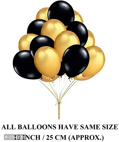 Happy Anniversary Decoration Kit For Home -56 Items Black Gold Combo Set , Balloons, Foil Balloons-thumb5