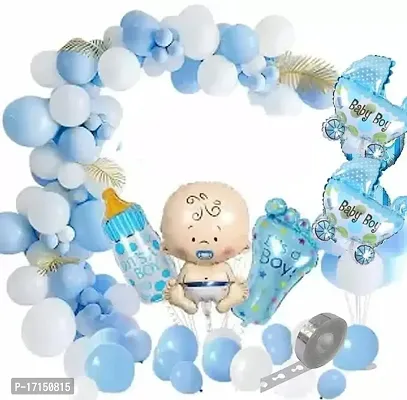 GROOVY DUDZ Welcome Baby Decoration/ Naming Ceremony Decoration Kit Baby Shower Decorations Set -36PCS Baby Shower Balloons , And Chrome Balloons , With Baby Foil Pregnancy Photoshoot