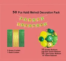 GROOVY DUDZ Haldi Mehndi Ceremony Decoration Pack of 50 items Decoration Kit-thumb1