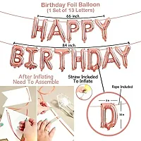 GROOVY DUDZ Happy birthday decoration items for girl,boy combo, SetPcs Balloon Garland Kit - 60 pcs -Rose Gold Balloons, Confetti Ballon, Heart  Star Foil Balloons For Birthday Decoration-thumb2