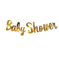 GROOVY DUDZ Baby Shower Letter Bunting Banner, Latex, Pram foil with Moon Foil Balloon Baby Shower Decorations Item Combo Set For Maternity, Pregnancy Photoshoot Material Items Supplies - 50Pcs-thumb2