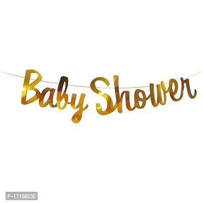 GROOVY DUDZ Baby Shower Letter Bunting Banner, Latex, Pram foil with Moon Foil Balloon Baby Shower Decorations Item Combo Set For Maternity, Pregnancy Photoshoot Material Items Supplies - 50Pcs-thumb3