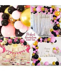 GROOVY DUDZ Pink Balloon Arch Garland Kit,78 pcs Pieces Black Pink Gold Metalic Balloons for Baby Shower Wedding Birthday-thumb3