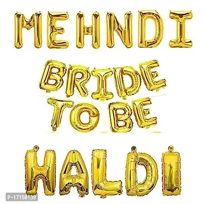 HALDI, MEHNDI, BACHELORETTE PARTY DECORATION SET Decoration Kit,1 Set Haldi Foil Balloon Combo Bachelorette Bridal Shower Party