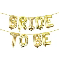 Bride to Be Decoration Set Combo - 41Pcs Bridal Shower Decorations Kit with Golden Foil Balloons, Foil Curtains, Bride to Be Props for Bachelorette Party-thumb3