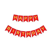 GROOVY DUDZ 25pcs Happy birthday decoration items for girl,boy combo, Red  WHITE color set balloons kit for girls,boys, confetti balloon, foil balloons, Red  Gold birthday decorations-thumb2