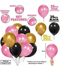 GROOVY DUDZ Pink Balloon Arch Garland Kit,78 pcs Pieces Black Pink Gold Metalic Balloons for Baby Shower Wedding Birthday-thumb2