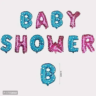 GROOVY DUDZ Baby Shower Foil Colourfull, Star Foil Balloon with Moon Foil Balloon Baby Shower Decorations Item Combo Set For Maternity, Pregnancy Photoshoot Material Items Supplies - 50Pcs-thumb3