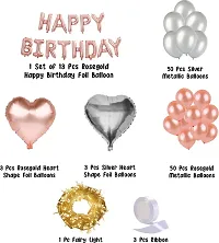 GROOVY DUDZ Happy birthday decoration items for girl,boy combo, SetPcs Balloon Garland Kit - 123pcs -Rose Gold Balloons, Confetti Ballon, Heart  Star Foil Balloons For Birthday Decoration-thumb3