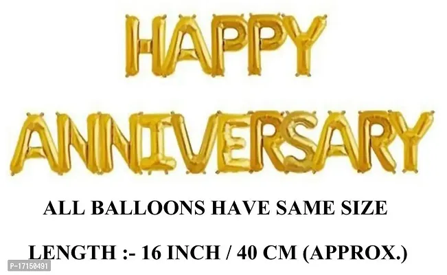 Happy Anniversary Decoration Kit For Home -55 Items Black pink Gold Combo Set, Balloons, Foil Balloons-thumb4