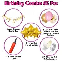 GROOVY DUDZ Pink Birthday Balloons with Pump - 65Pcs Pink Balloons-thumb1