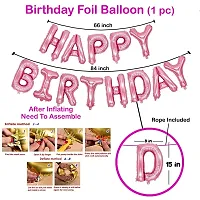 GROOVY DUDZ Happy Birthday Decorations For Girls Combo Kit- Pink Metallic Balloons, Letter Ballons, Foil Balloon, Confetti Ballon, Balloon Garland, Helium Balloons- birthday balloons for decoration-thumb3