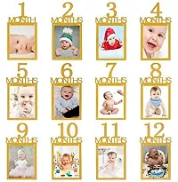 GROOVY DUDZ 1st Birthday Theme Decorations Bundle with Milestone Photo Banner Newborn to 12 Months, Metallic Balloons, Star  1 Number Balloon Black  Brown Pack of 35 Pcs-thumb3