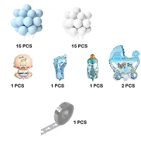 GROOVY DUDZ Welcome Baby Decoration/ Naming Ceremony Decoration Kit Baby Shower Decorations Set -36PCS Baby Shower Balloons , And Chrome Balloons , With Baby Foil Pregnancy Photoshoot-thumb1